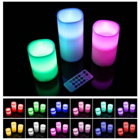 12 Color Flameless Candles - Flickering LED Candles with Remote & Auto Timer, Safe No Smoke Real Wax Candles for Birthday Restaurant Decor