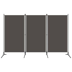 3-Panel Room Divider Anthracite 102.4"x70.9" Fabric