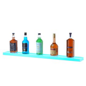 VEVOR Wall Mounted LED Lighted Liquor Bottle Display Home Bar Shelf 40" 1-Step