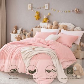 Three-piece Bedding Set With Solid Color Quilt Cover And Pillowcase, Three-piece Bedding Set - Super Soft Microfiber Hotel Series - Brushed Super (Option: 229cmX229cm 2pcs)