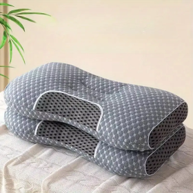YBZ 3D Knitted Cotton Massage Pillow 2pack (Option: Gray)