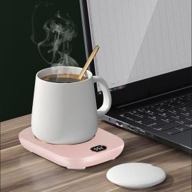 Electric Coffee Mug Warmer for Desk Auto Shut off USB Tea Milk Beverage Cup Heater Heating Plate for Office Home 3 Temperature Setting (Color: Pink)