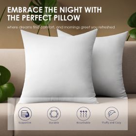 White Square Pillow Two Bubble Bags Suitable For Bed Cushions,  Sofa Cushions, Garden Cushions, Cushion Core, Breathable,  Hand Washable, OKO-100 (Option: 51X51x15cm 14pcs)